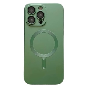 Husa Magsafe iPhone 15 Pro Max, Protectie Din Sticla Pentru Camere, Verde