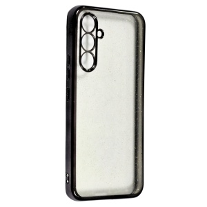Husa Samsung A54 Transparenta Cu Margini Colorate si Sclipici, Protectie Camera ,Negru