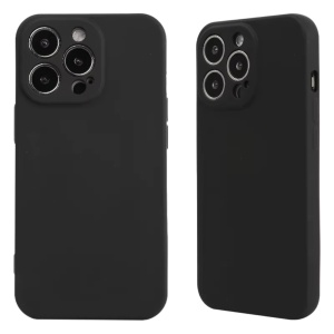 Husa Spate iPhone 13 Pro Silicon Soft Cu Protectie Camera, Negru