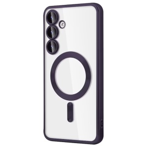 Husa Transparenta Samsung S23 FE Cu Margini Colorate Magsafe, Protectie Camera, Mov