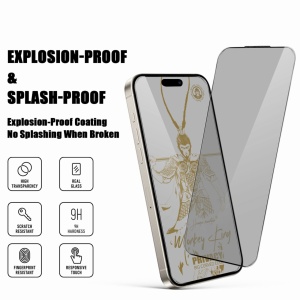 Folie Sticla Privacy iPhone 17 Pro Max/16 Pro Max Monkey King - Img 2
