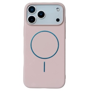 Husa iPhone 13/14 Plastic Magsafe Sclipici, Roz