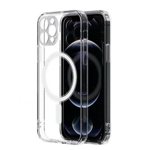 Husa iPhone 14 Pro Max Spate Silicon Magsafe Transparenta Cu Protectie Camera