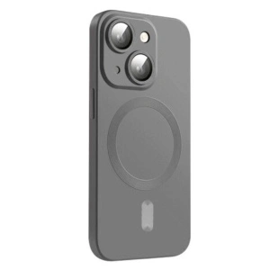 Husa iPhone 15 Magsafe iPhone 15 Protectie Din Sticla Pentru Camere, Gri