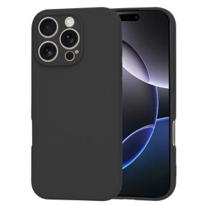 Husa iPhone 16 Pro Spate Silicon Soft Cu Protectie Camera, Negru