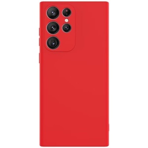 Husa Samsung S22 Ultra Spate Silicon Soft Cu Protectie Camera, Rosu