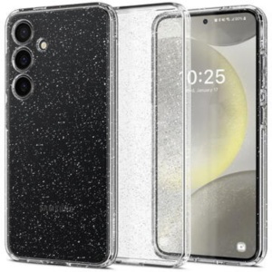 Husa Samsung S23 FE Transparenta Cu Sclipici, Protectie Camera