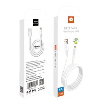 Cablu Lightning-Usb WUW X169, 1M, Alb - Img 2
