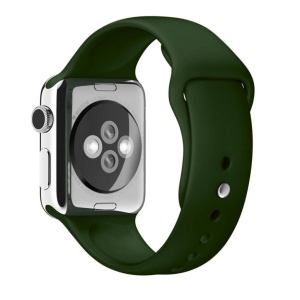 Curea Ceas Silicon Apple Watch 42/44/45/46/49 mm, Verde Maslina