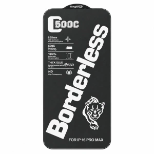 Folie sticlă transparentă ESD 500C Borderless pentru iPhone 16 Pro Max