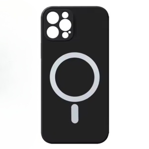 Husa iPhone 14 Pro Max Magsafe Spate Silicon Cu Protectie Camera, Negru