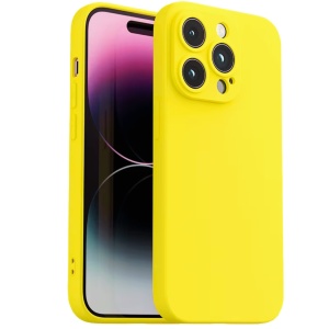 Husa iPhone 13 Pro Spate Silicon Soft Cu Protectia Camera, Galben