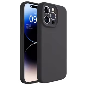 Husa iPhone 15 Pro Max Spate Silicon Soft Cu Protectia Camera, Negru