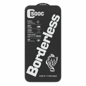 Folie sticlă transparentă ESD 500C Borderless pentru iPhone 17 Pro Max