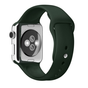 Curea Ceas Silicon Apple Watch 42/44/45/46/49 mm, Verde Inchis