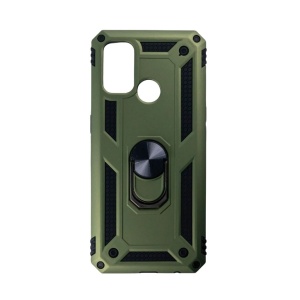 Husa Samsung A32 4G Hybrid Armor, Antisoc Cu Inel, Protectie Camera, Verde