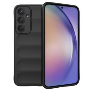 Husa Samsung A35 Spate Silicon Wave Matt Cu Protectie Camera, Negru