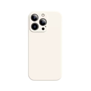 Husa Spate iPhone 13 Pro Max Silicon Soft Cu Protectie Camera, Alb - Img 2