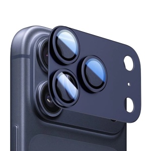 Folie iPhone 17 Pro Max Protectie Camera Metalica,Albastru