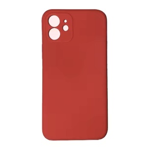 Husa iPhone 12 Pro Spate Silicon Soft Cu Protectie Camera, Rosu