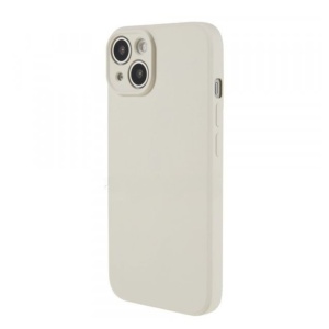 Husa iPhone 13 Mini Spate Silicon Soft, Alb Pudra