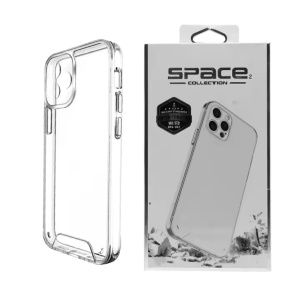 Husa iPhone 15 Silicon Transparent Cu Protectie Camera, Space