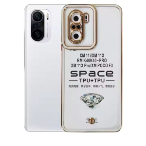Husa Samsung A33 5G Transparenta Cu Rama Aurie, Alb