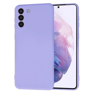 Husa Samsung S21 Plus Spate Silicon Soft Cu Protectie Camera, Mov Deschis