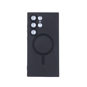 Husa Samsung S24 Ultra Magsafe Spate Silicon Cu Protectie Camera Din Sticla, Negru