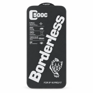 Folie sticlă transparentă ESD 500C Borderless pentru iPhone 16 Pro / 17