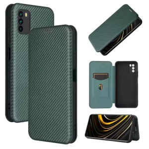 Husa Carte Carbon Samsung A15, Verde