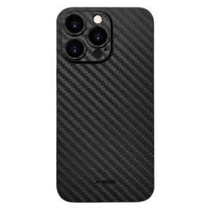 Husa iPhone 14 Pro Max Spate Carbon Kzdoo, Negru