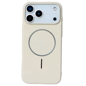 Husa iPhone 17 Pro Plastic Magsafe Sclipici, Alb