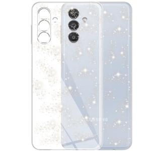 Husa Samsung A13 5G Silicon Transparent Cu Sclipici, Protectie Camera