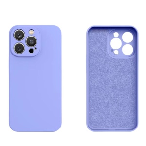 Husa Spate iPhone 13 Pro Max Silicon Soft Cu Protectie Camera, Mov