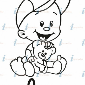 Bebe bordo com boneco