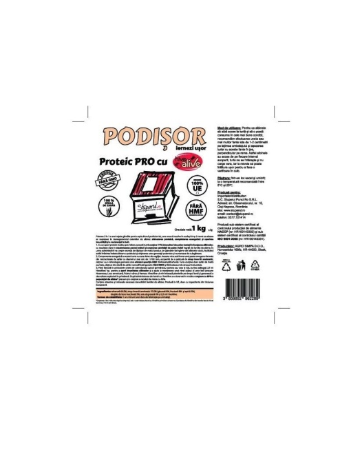 Turta Podisor Proteic PRO - cu Hive Alive - 1kg