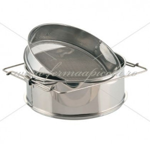 Filtru - sita miere INOX - dubla - cu fund drept