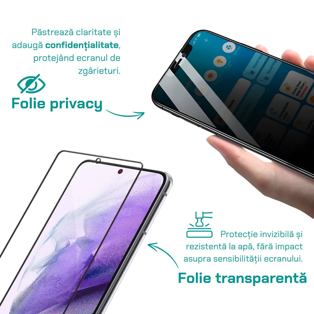 Bermek Husa Huawei Nova Y70 4G Antisoc - Folie sticla - Folie privacy, TPU, Transparent - 1 | YEO