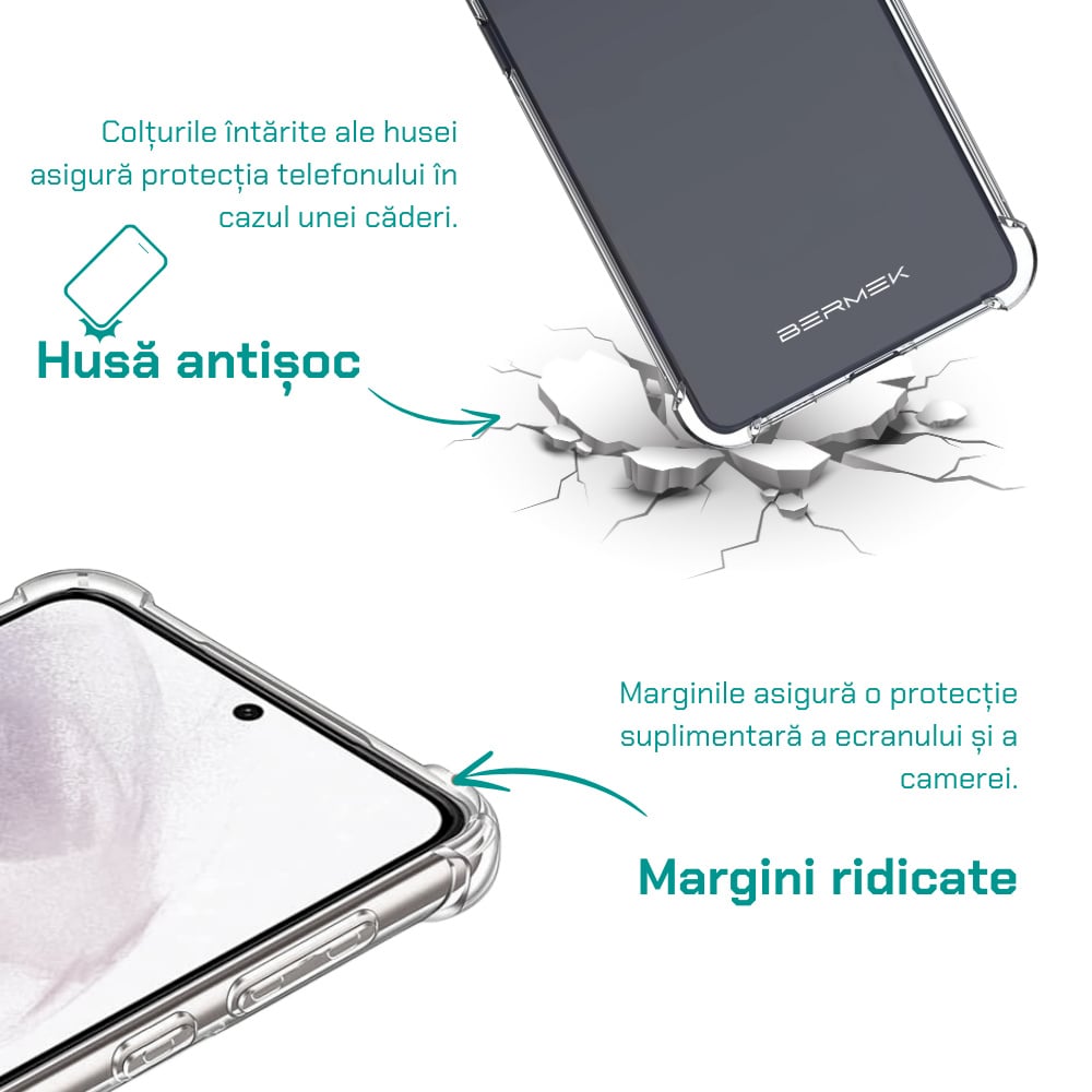 Bermek Husa Oppo A78 5G Antisoc - Folie sticla - Folie privacy, TPU, Transparent - 3 | YEO