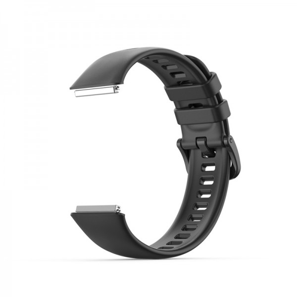 Set 3 curele sport pentru bratara fitness Huawei Band 7 din silicon, negru, verde, gri - 2 | YEO