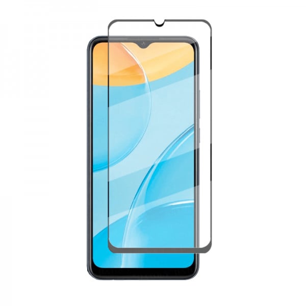 Set protectie 2 in 1 pentru Oppo A31 cu husa hybrid antisoc cu stand inel si folie sticla ceramica fullsize si breloc cadou, dark blue - 2 | YEO