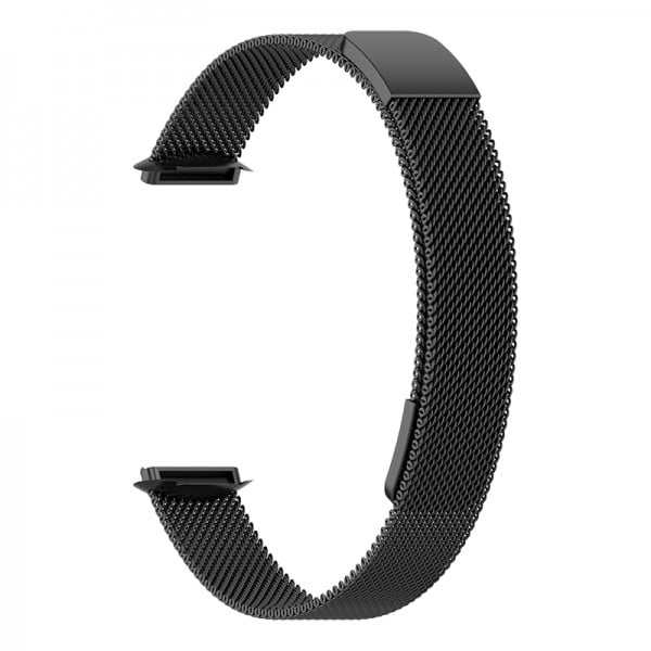 Curea metalica tip plasa cu prindere magnetica pentru Fitbit Luxe , negru - 1 | YEO