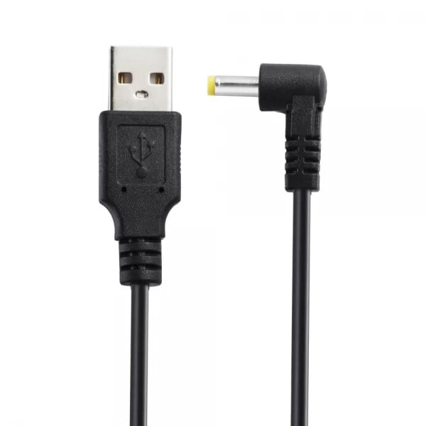 Cablu de alimentare USB A 2.0 la DC 4.0x1.7mm, 5V, 2A, 1m, pentru camere video, laptop, negru - 3 | YEO