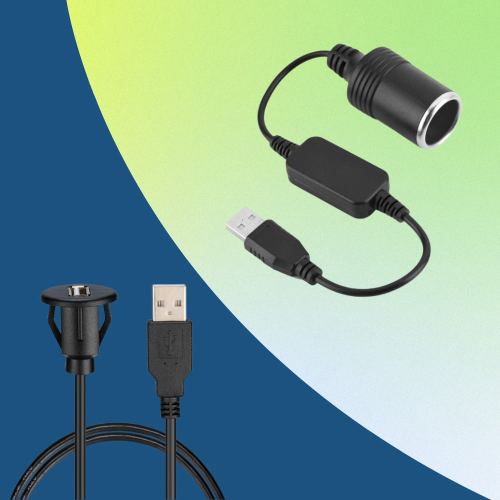 Pachet Cablu adaptor Usb 2.0 la priza 12V bricheta auto soclu mama 30 cm, negru + Cablu adaptor extensibil USB 2.0 tata la USB mama