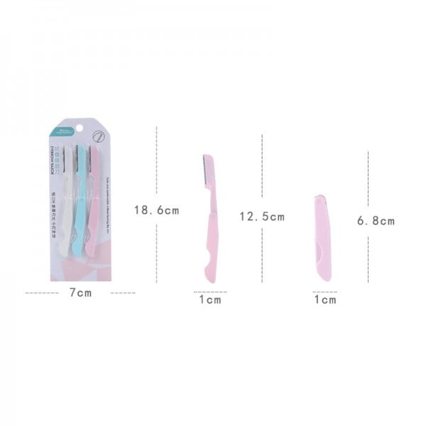 Set 3 lame trimmer Lameila pliabile, 30mm, pentru sprancene, barba, mustata, perciuni etc - 3 | YEO