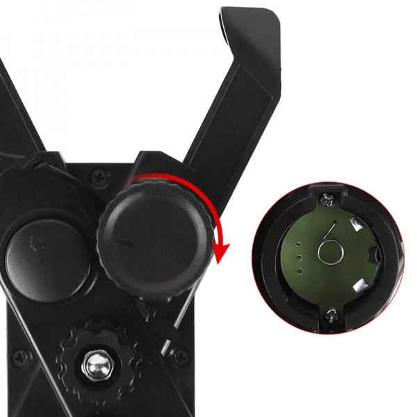 Suport telefon universal, cu claxon, fixare pe ghidon si rotire 360 grade, pentru trotineta / bicicleta/ carut/ motocicleta, negru
