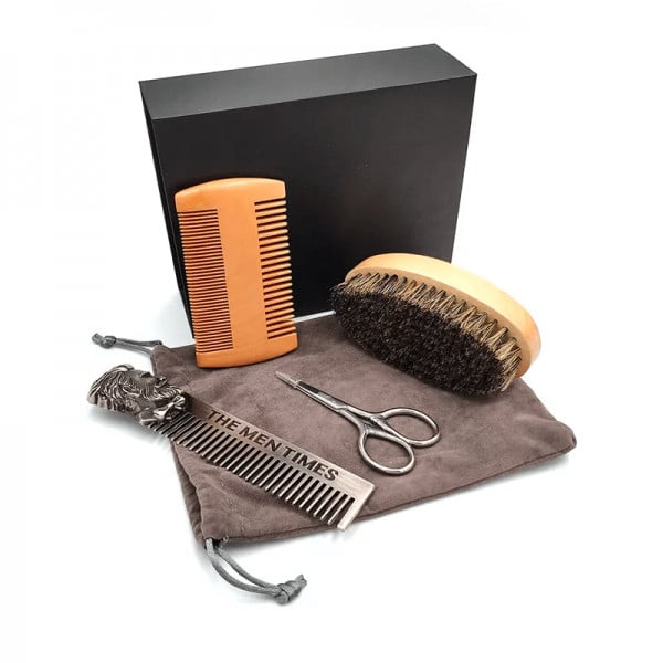 Promotie Set ingrijire barba 4 in 1 pentru barbati si ochelari de soare polarizati, aviator - 2 | YEO