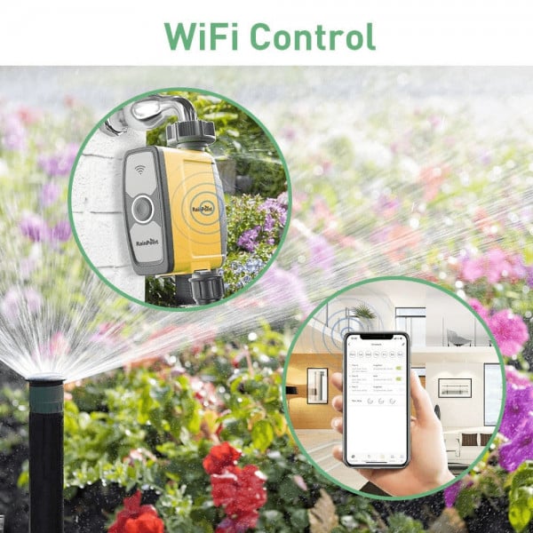 Controller / Programator de irigare automat cu timer/temporizator si Hub WIFI,programare si control prin aplicatie mobila, conexiune WIFI, pentru aspersoare, picuratoare etc, portocaliu - 1 | YEO