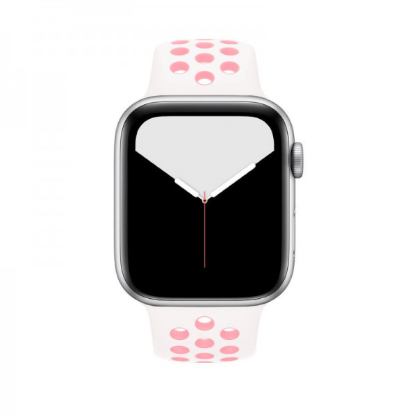 Set 3 curele Apple Watch 3 / 4 / 5 / 6 / 7 / 8 / SE series 38 / 40 / 41 mm, silicon, nylon, roz-alb, portocaliu, starlight - 3 | YEO